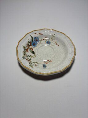 Set of 4 Vintage Mikasa Blue Daisies EB 804 Cottagecore Floral Ceramic Plates